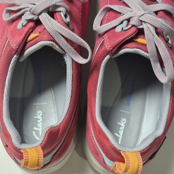 Clarks Sneakers Womens‎ 10 Burgundy Wave Walk Waterproof Lace Up - Picture 5 of 9